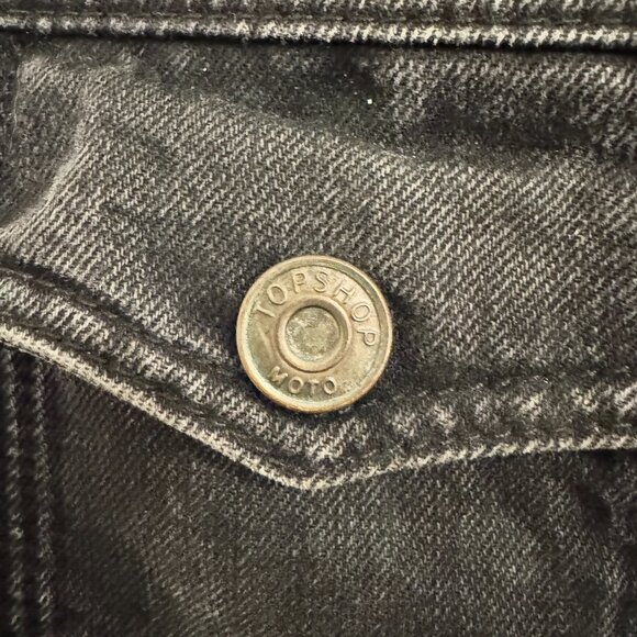 🖤  Topshop Sherpa Lined Denim Jacket, Size S - Picture 5 of 5